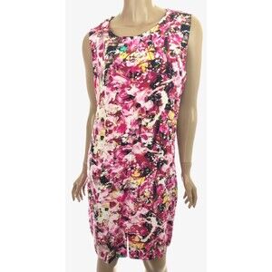 Sam + Lavi Sheath Dress ‘Loretta’ Size S Sleeveless Pink & Purple Viscose/Rayon